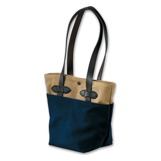 Filson SM Navy/Tan Canvas Tote Bag FIL-70084-NT