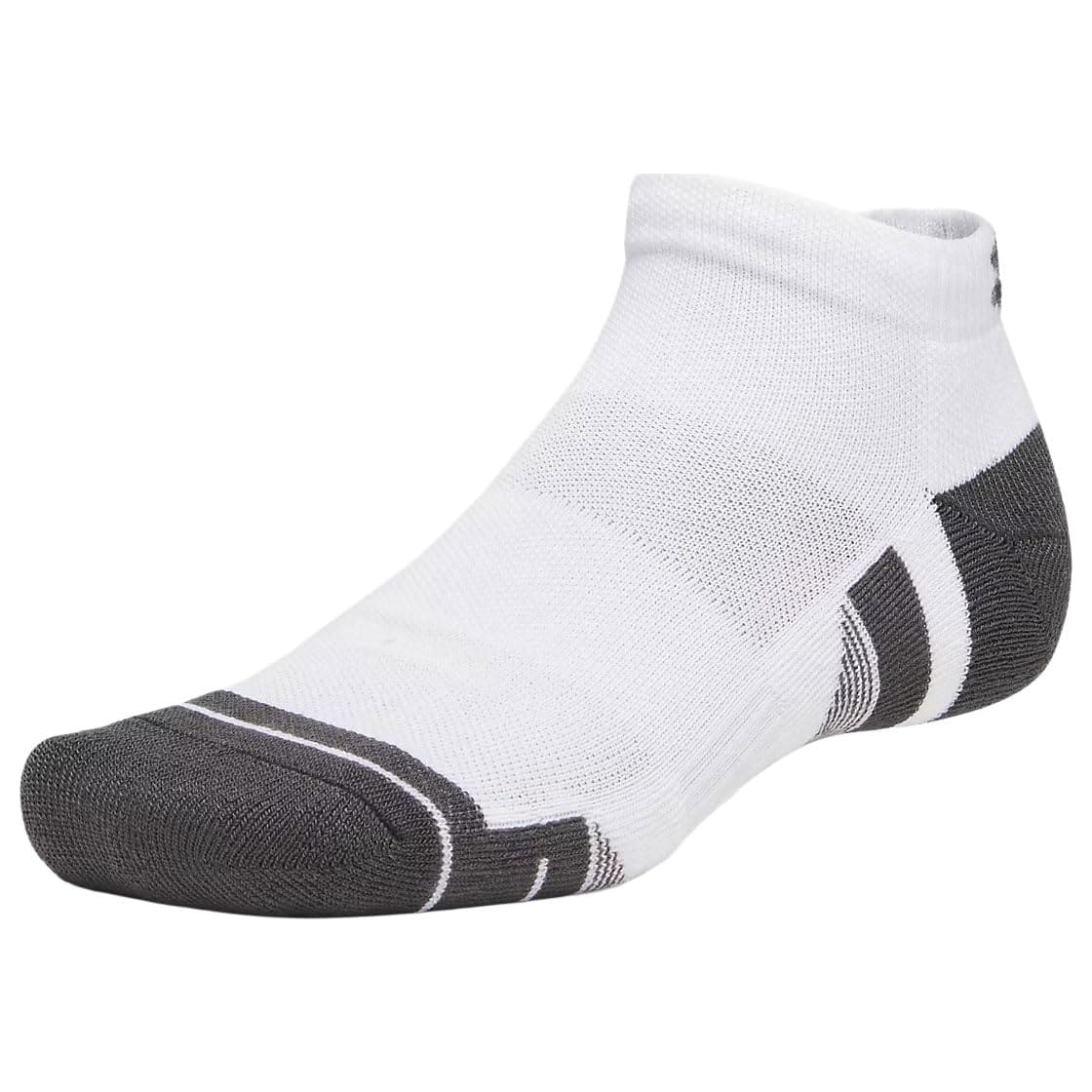 Under Armour Adult Unisex Performance Tech White/Jet Gray Low Socks 6015143-10000 - Main Image