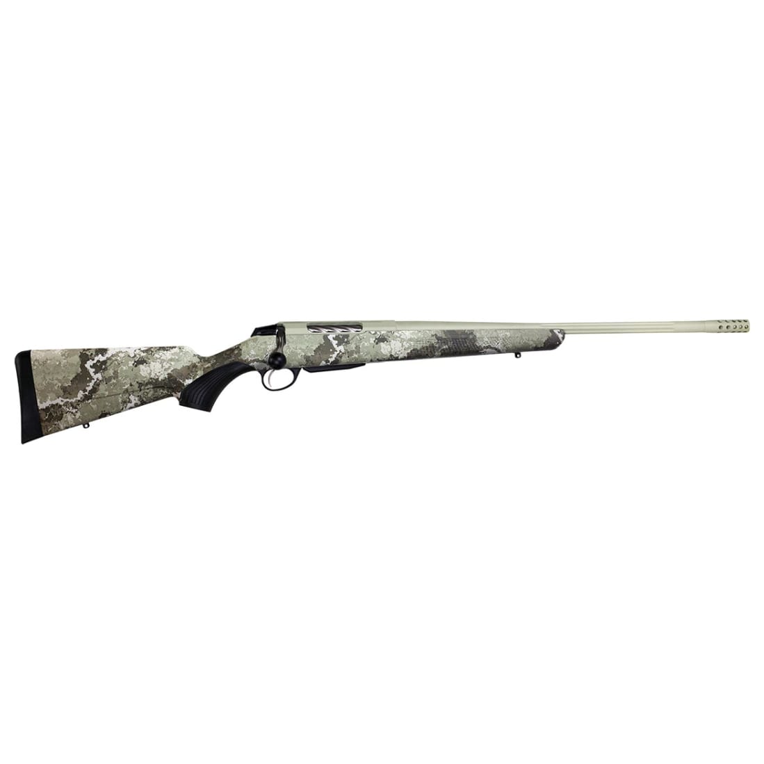 Tikka T3x Roughtech, SS, Fluted Threaded BBL, Left Handed 7MM PRC 24" Bbl 1:8 5/8in x 24tpi Roughtech Ember JRTXRBS47124