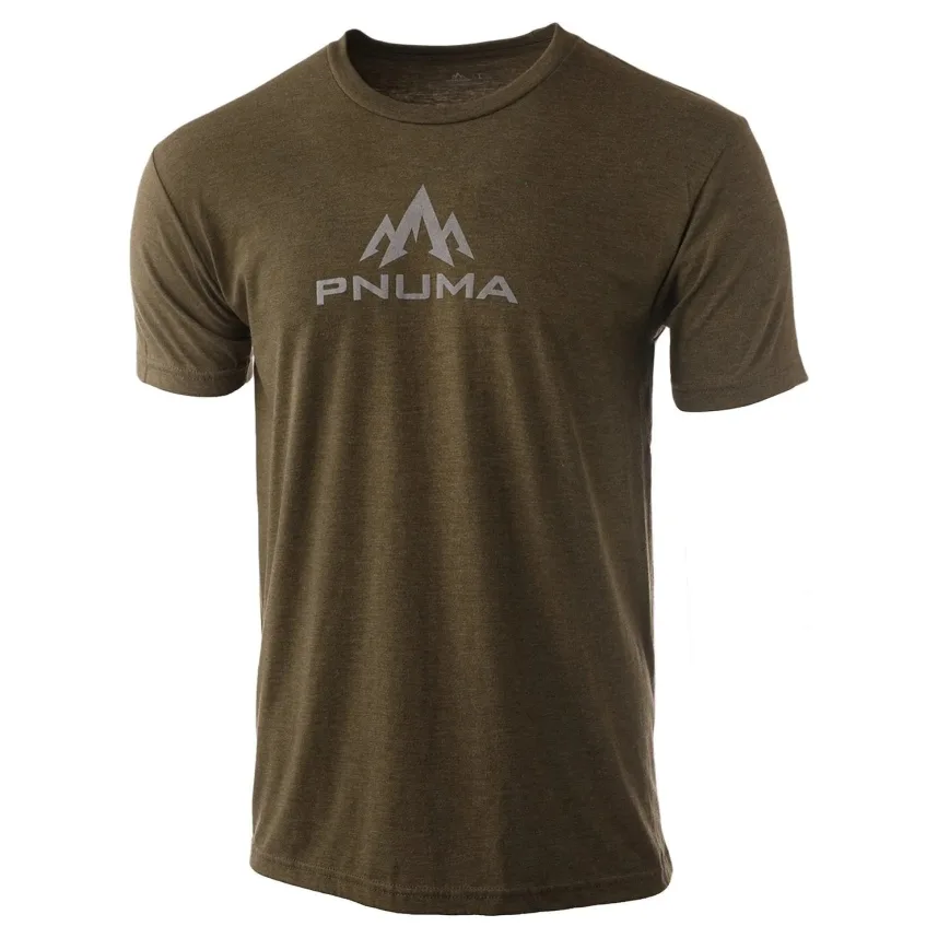 Pnuma Outdoors Lifestyle Logo Mark Tee, Military Green Color 3XL PSSLMMGXXX