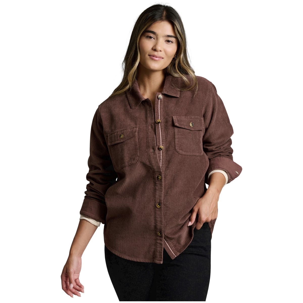 Kuhl Tallula Cord Shirt Long Sleeve Coffee Women's Size XS 8244-CF-W-XS