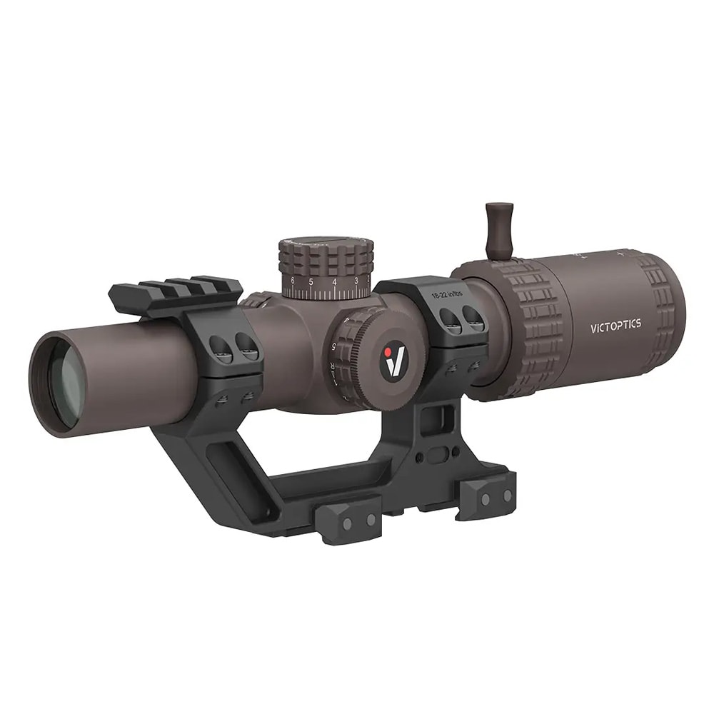 Vector Optics S6 1-6x24 SFP Illuminated FDE Riflescope Kit w/30mm 1-Piece 1.93"Mount, VI-CTSIX Reticle, Honeycomb Shade,Extra Ring Caps OPSL123 - Main Image