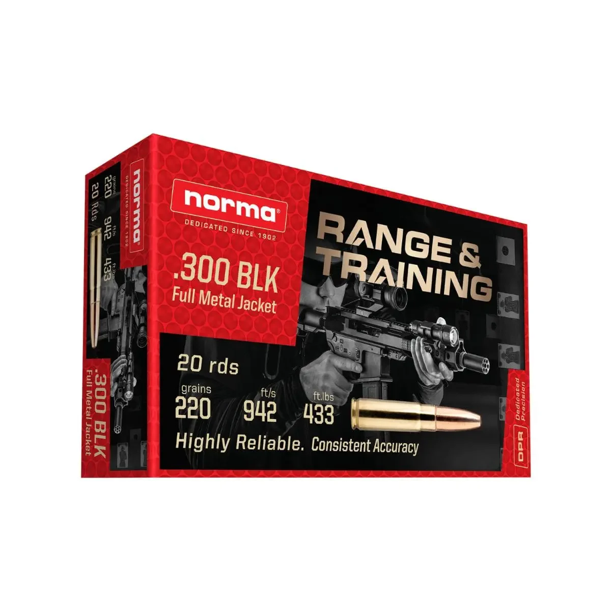 Norma FMJ 300 AAC BLK 220gr Centerfire Rifle Ammo (20/box) 601804287