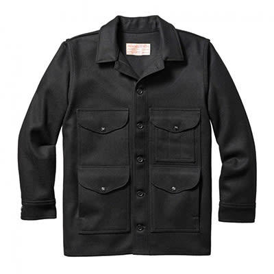 Filson Mackinaw Crusier X- Long (Ak Fit) Black XXL-LONG FCO-010522 FIL-10044-Black-XXL-LONG