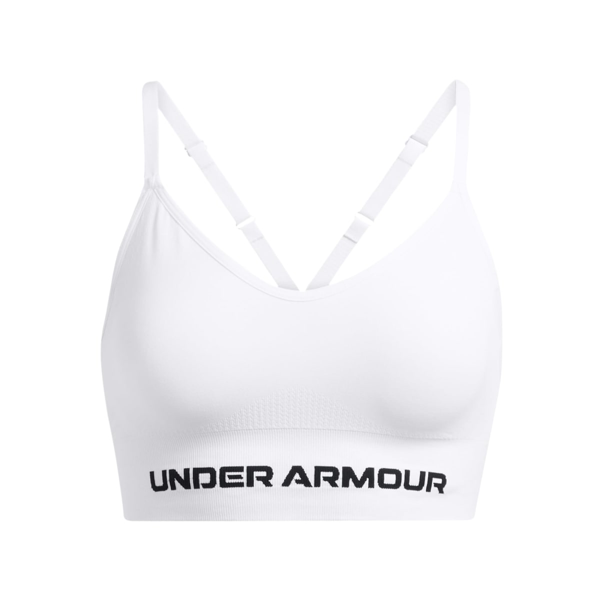Under Armour Women's Vanish Seamless Low Bra White/Black 1384417-10000 - Main Image