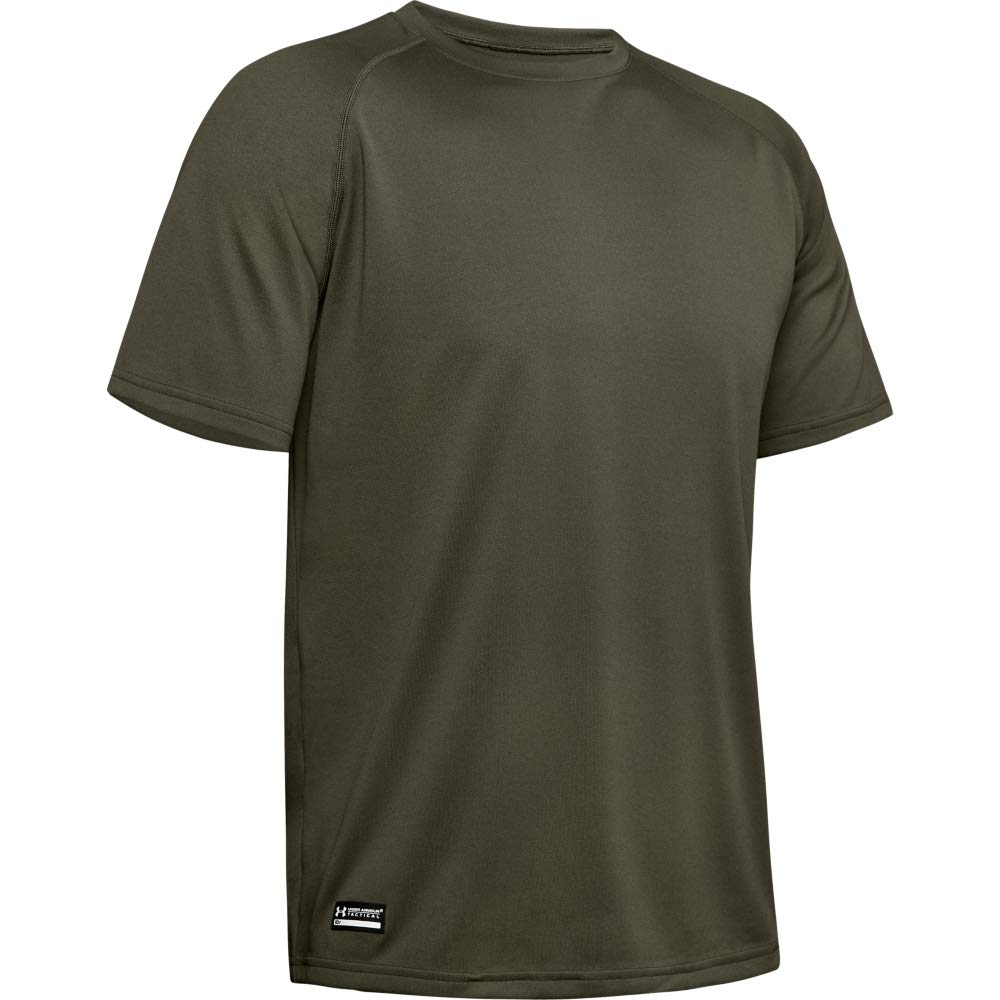 Under Armour Men's Tactical Tech Shortsleeve Marine OD Green/Clear Shirt 1005684-39000 - Main Image