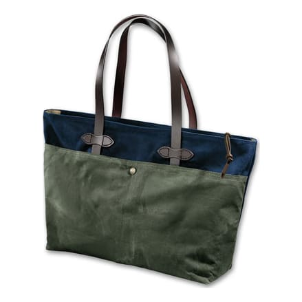 Filson LG Navy/Otter Green Zip Tote FIL-70086-YO