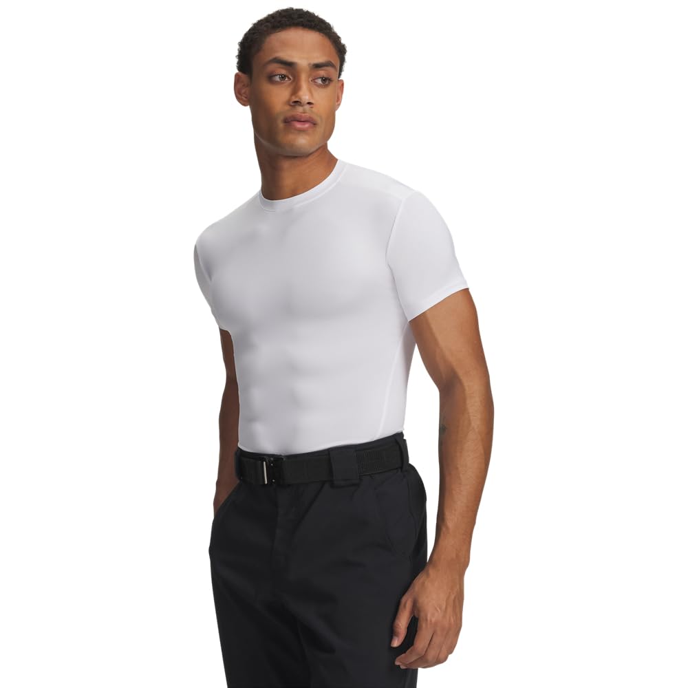 Under Armour Men's Tactical Shortsleeve White Compression Shirt 1216007-10000 - Main Image