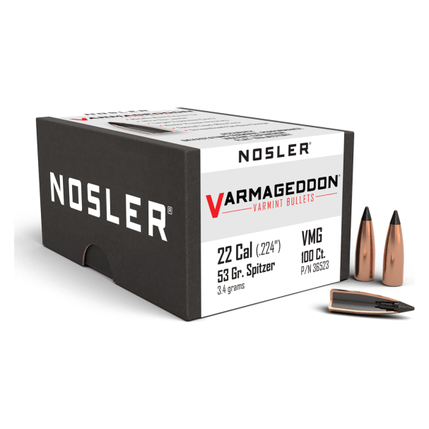 Nosler Varmageddon VG - 22 53g FB Tipped (100ct) Bullets 36523
