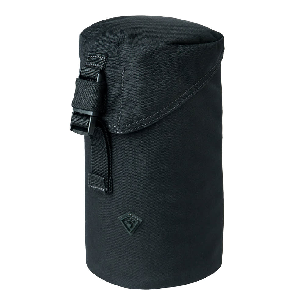 First Tactical Tactix Bottle Pouch 1L 500D Nylon Black 4.25x8.5x3.75 w/ Reversible Foam Sleeve 180020-019-1SZ - Main Image