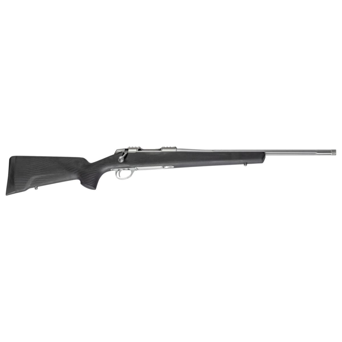 Sako 90 Peak Stainless Steel 22-250 REM No Sights 20 Fluted BBL 1:14 M15x1 TPI RH Std Trig 5RD Carbon Fiber / Black J05205