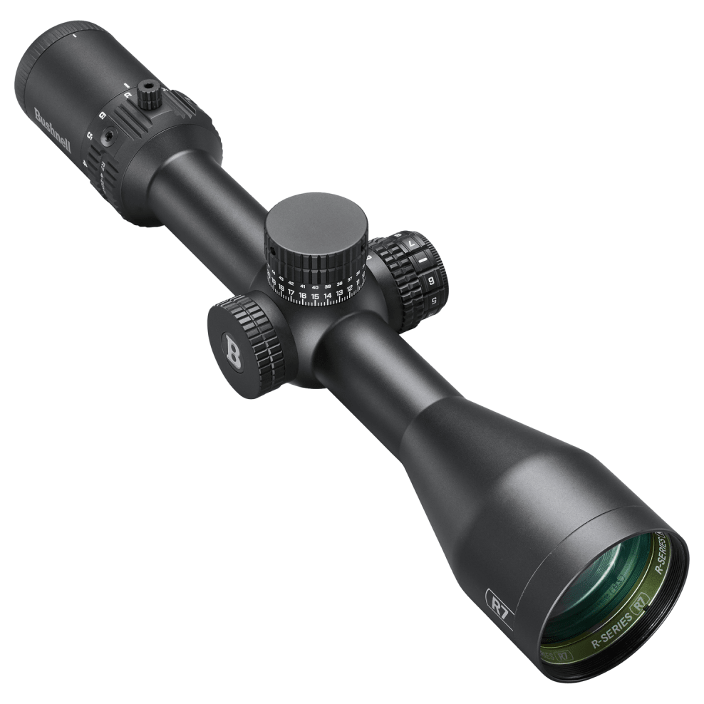Bushnell 4-20x Magnification 50mm Lens R7 ED Black Riflescope FFP MOA Holdover Illuminated Reticle EXO Protective Barrier R7-42050A1 - Main Image
