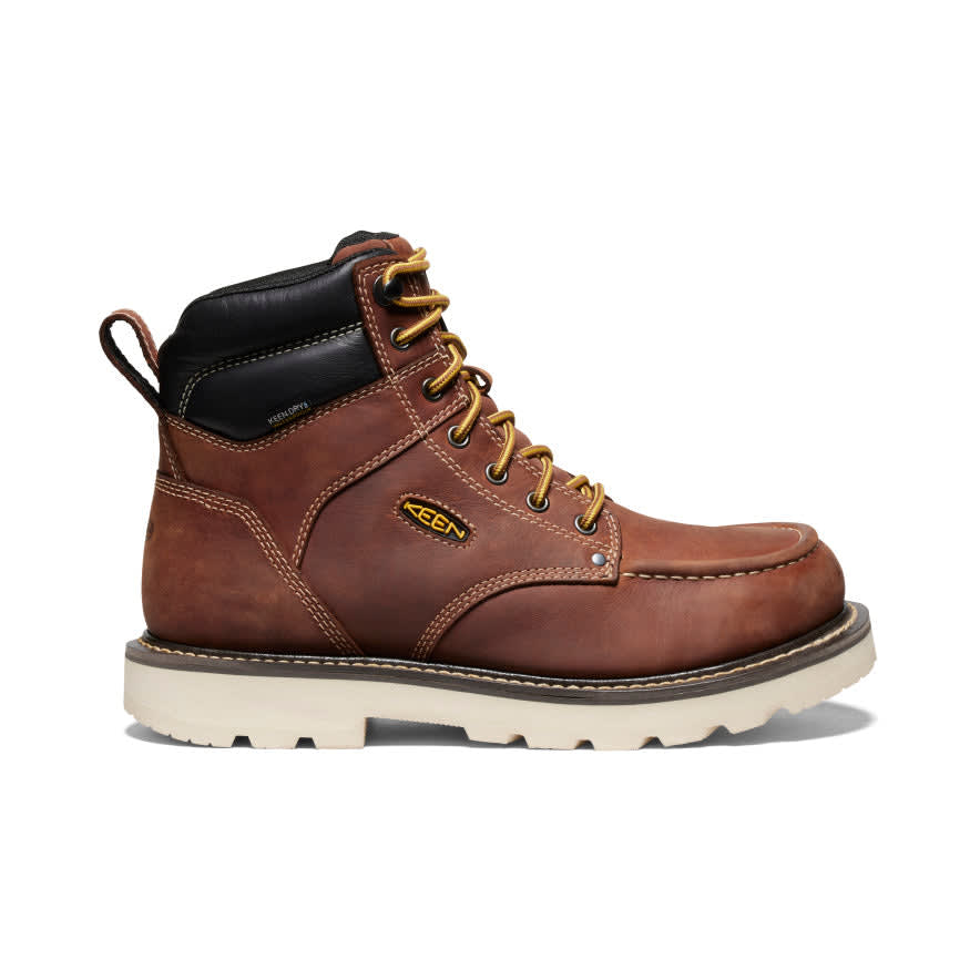 Keen Core Work Cincinnati 90 Degree 6" WP Soft Toe Men's Tuscan Red/Sandshell 9 EE 1028284-9EE