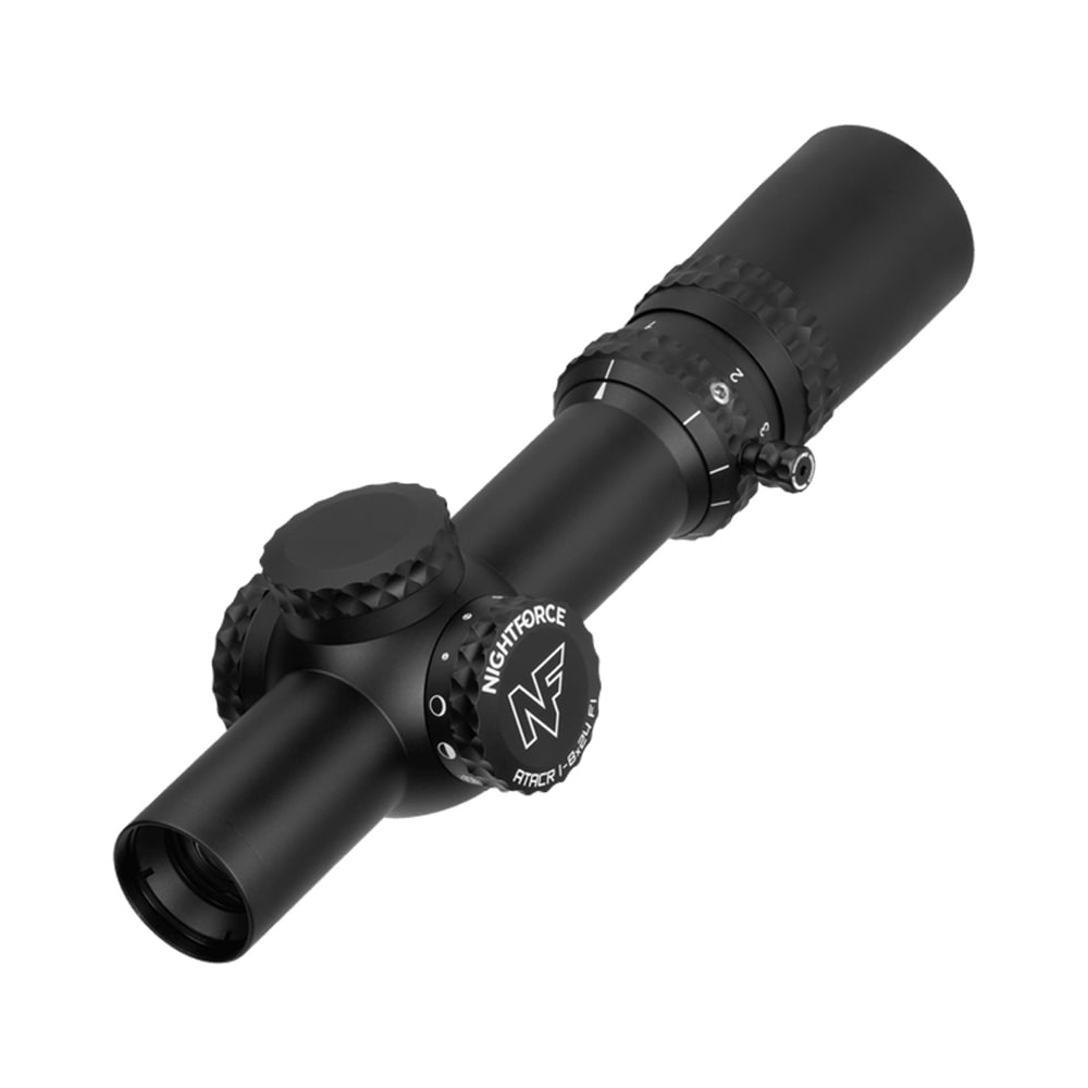Nightforce ATACR 1-8x24mm F1 .1 Mil-Radian Night Vision Power Throw Lever FC-DMx (MOA) First Focal Plane Reticle Black 34mm Tube Riflescope C708