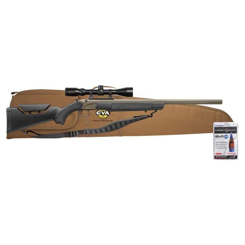 ACCURA LR-X - Cerakote FDE + Nitride | Black - KonusPro 4-12x44 IR BDC Reticle - .50 cal - 30" bbl -3/4x24 PR3211NSCP