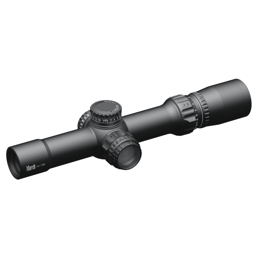March Compact 1-10x24mm SFP MTR-4 Reticle 1/4MOA 6Level Illum Riflescope D10V24I-MTR-4