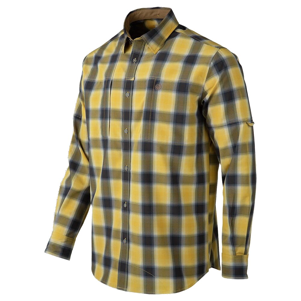 Beretta Hovis Flex Long Sleeve Button-Down Shirt Mustard Check 3XL LU312T233401D5XXXL