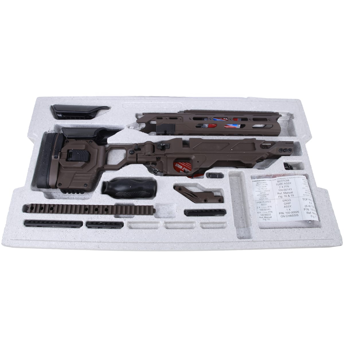 Cadex Defense Dual Stiller Comp .375CT Cal./.408CT Cal Cadex Mag. SSSF 4.725" Folding Chassis STKDL-STC-RH-XL6-R40G-SSV