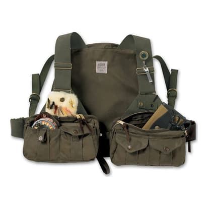 Filson Green Foul Weather Fly Fishing Vest 16002