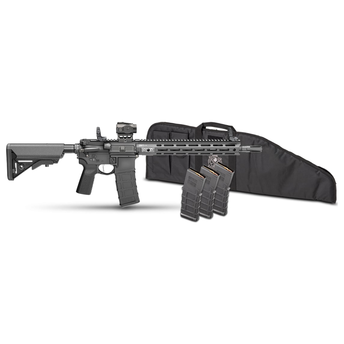 Springfield Armory Saint Victor 5.56 NATO 14" Bbl Black Rifle w/ Viridian Venta Green Dot, Rifle Bag, P&W Barrel, 4x30rd Mags STV914556B-V2-B5-PAC - Main Image