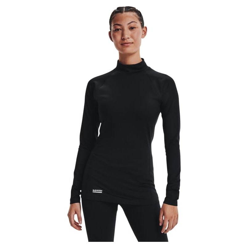 Under Armour Women's Tactical Longsleeve Black Crew Shirt 1365393-00100 - Main Image