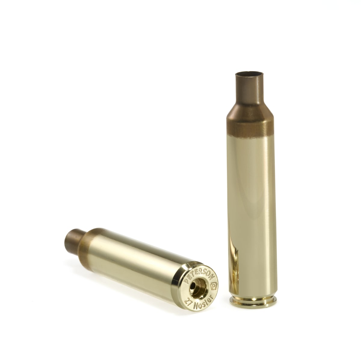 Peterson 27 Nosler Brass Casings Box of 50rds 40072R