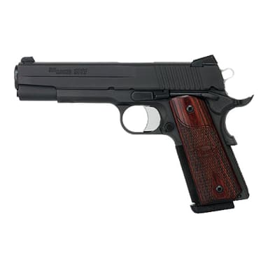 Black Nitron Finish, Fastback Rounded Frame, LoPro Night Sights, Rosewood Grips 1911F-45-BSS