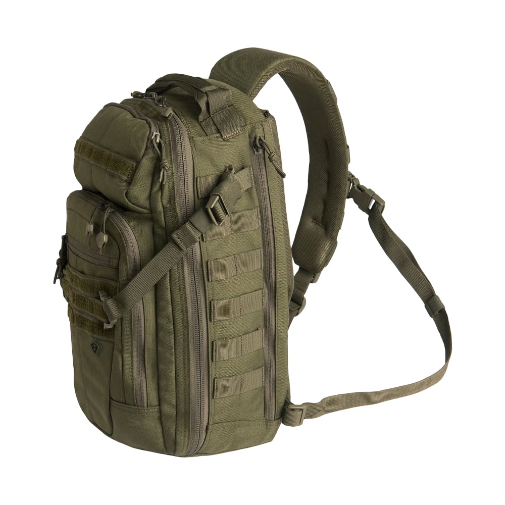 First Tactical Crosshatch 19L OD Green Sling Pack w/ YKK Zippers & CCW Pocket 180011-830-1SZ - Main Image