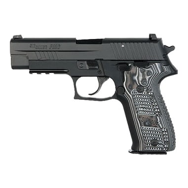 EXTREME, Black Nitron, SRT, Forward Cocking Serrations, SLITE, Hogue Extreme G-10 Grips E29R-9-XTM-BLKGRY