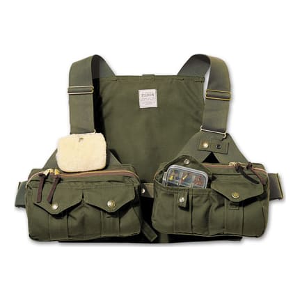 Filson Green Fly Fishing Strap Vest 16003