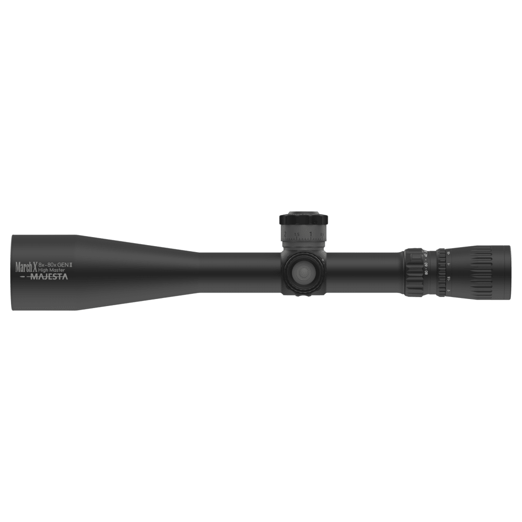 March-X Tactical "High Master" Majesta II 8-80x56mm SFP MML-W1 0.05MIL 6Level Illum Riflescope w/Mid Wheel & Writable Turrets D80HV56WTIMLW-G2-MML-W1