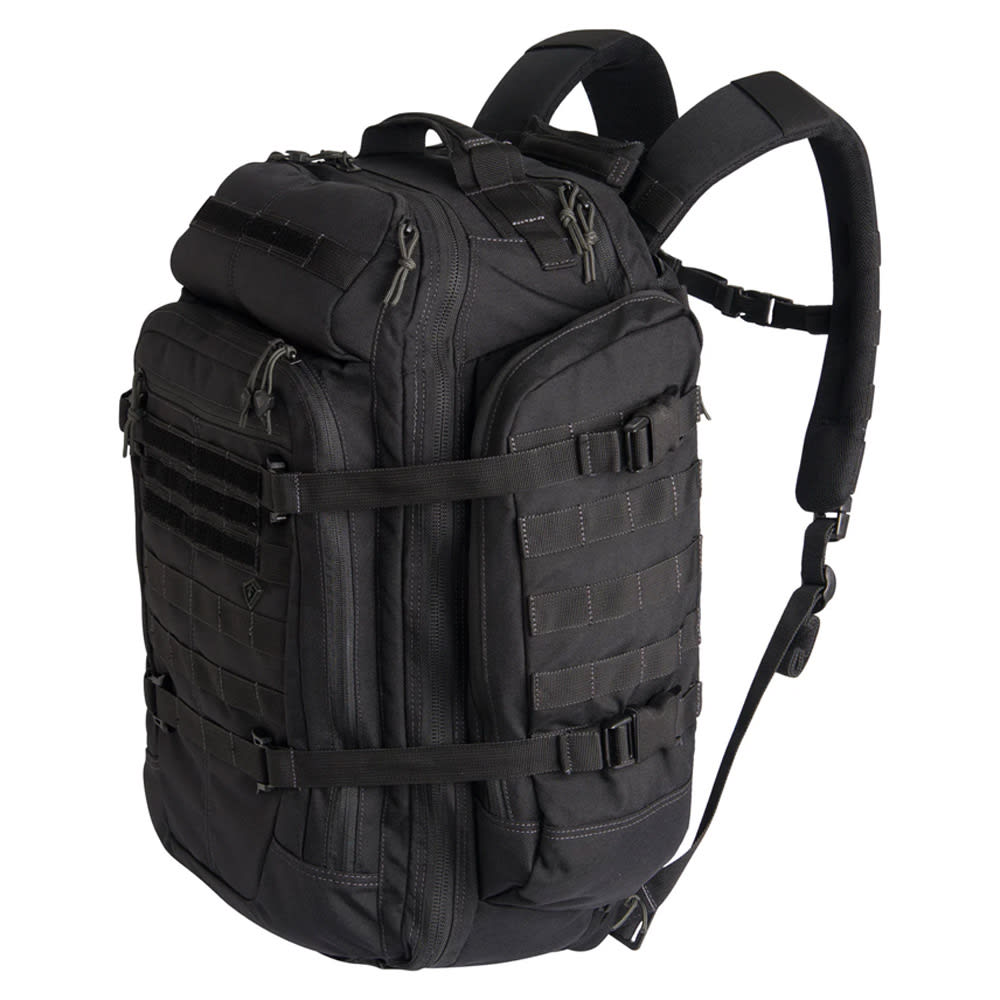 First Tactical Specialist 3 Day 56L Black Backpack w/ Shovel Backboard & YKK Zippers 180004-019-1SZ - Main Image