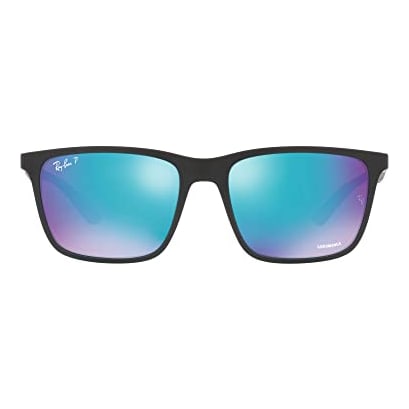 Ray-Ban Matte Black Green Mirror Blu Polar 0RB4385-601SA158