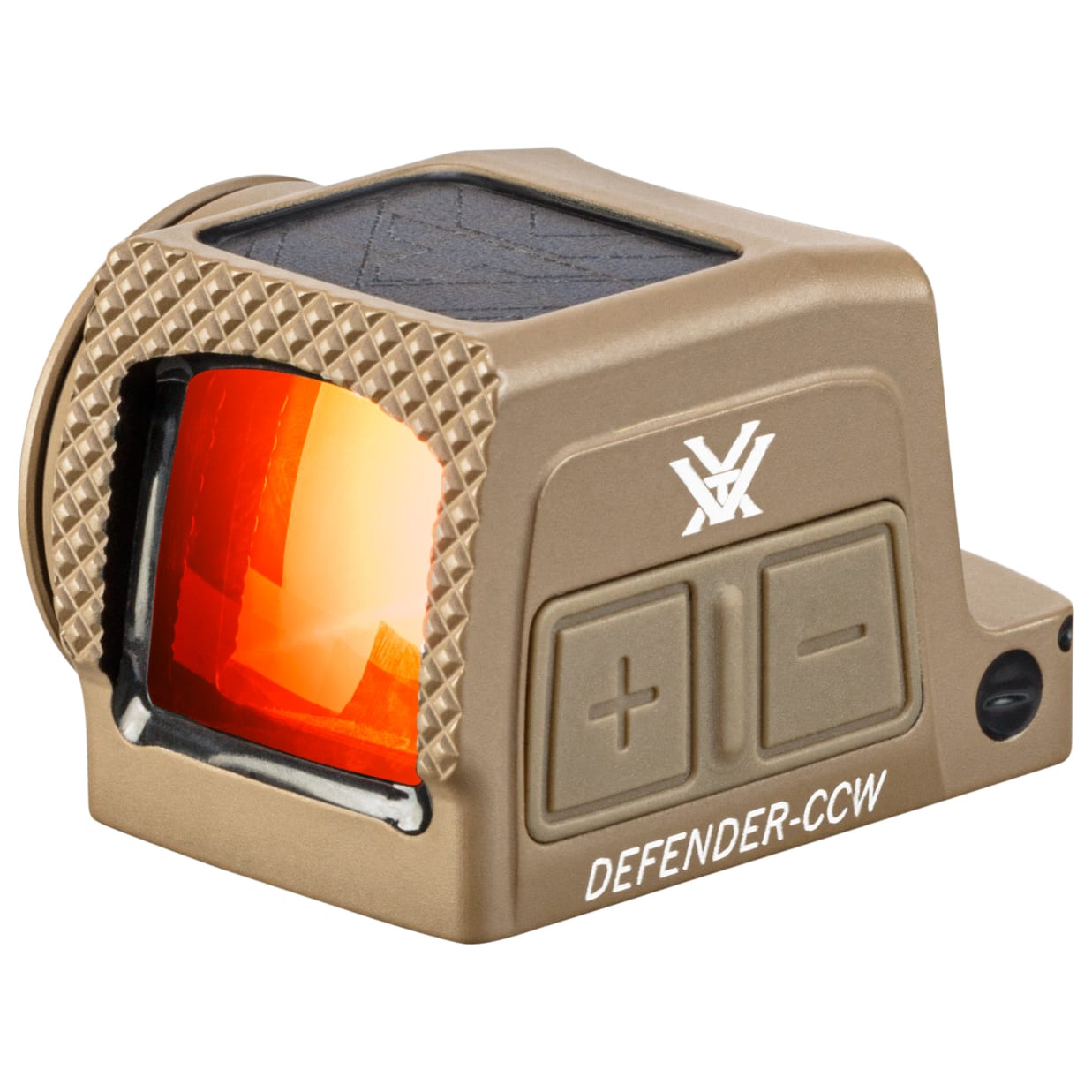 Vortex Optics Defender CCW Tan Enclosed Solar Micro Red Dot Sight w/3 MOA Dot & 32 MOA Circle,Motion Activated, Shield RMS Mount DFCCW-MRD3-E-T - Main Image