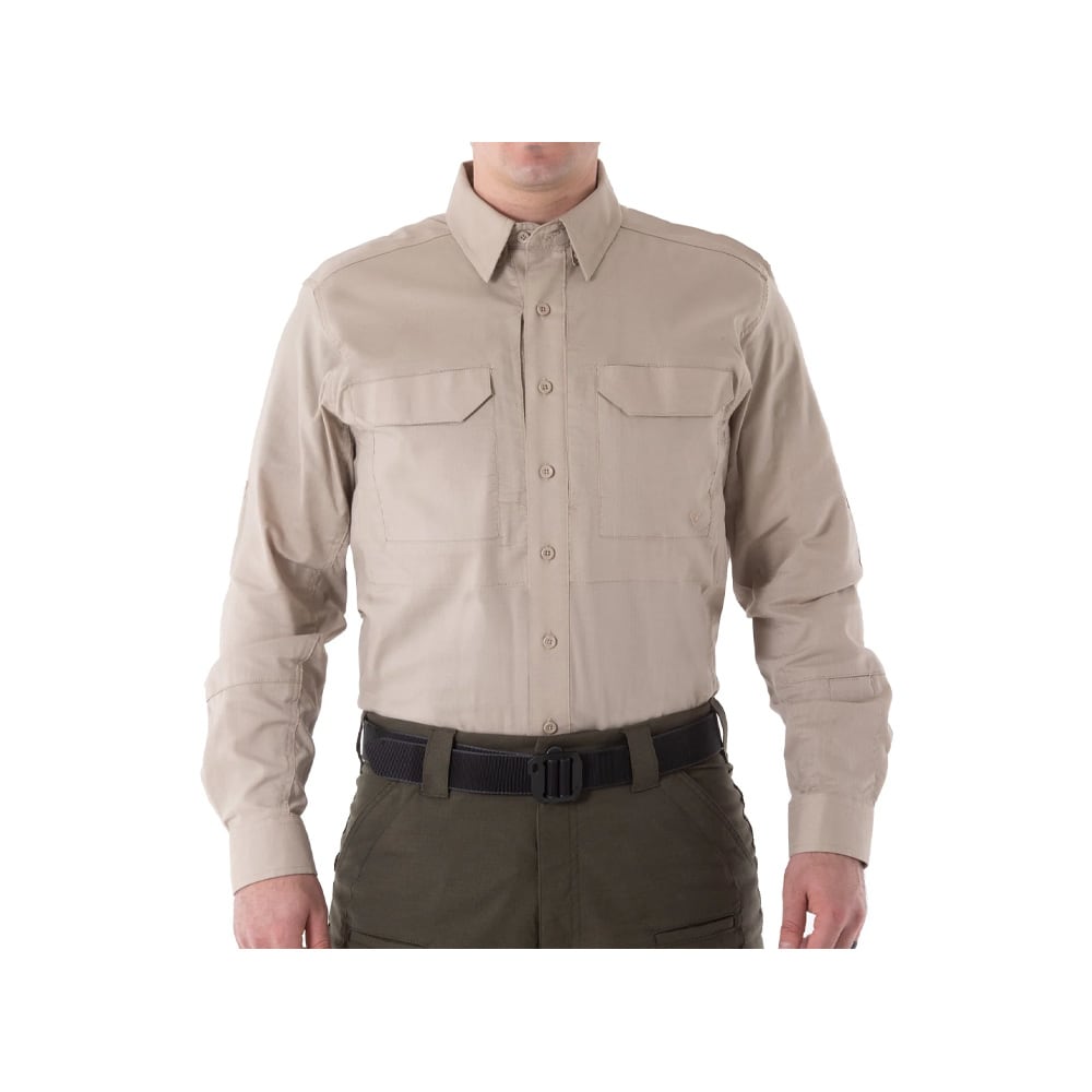 First Tactical Men's V2 Tactical Long Sleeve Shirt Khaki 111006-055 - Main Image