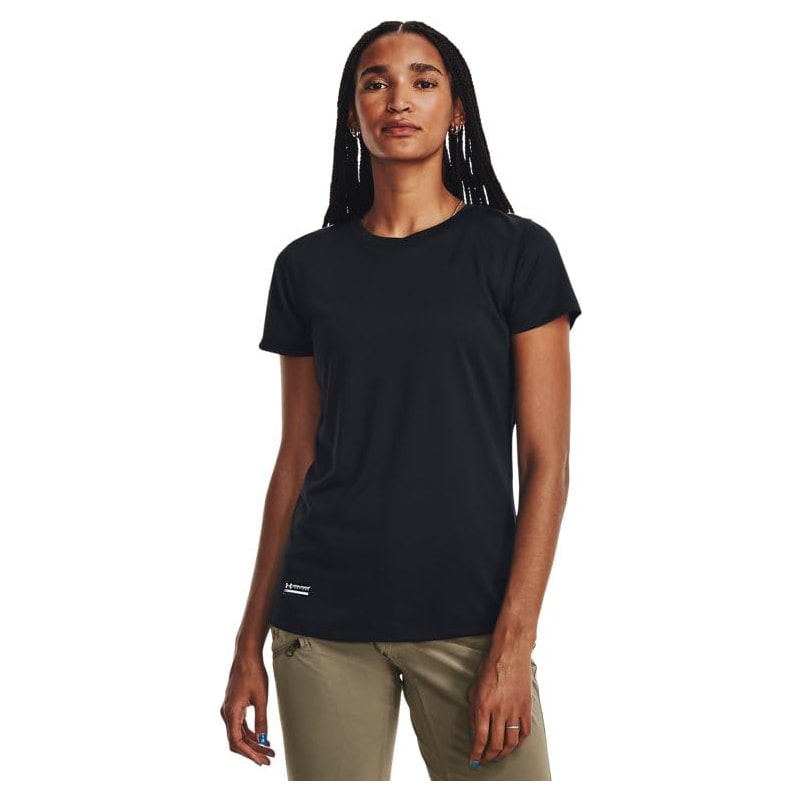 Under Armour Women's Tactical Tech Shortsleeve Dark Navy Blue/Black Shirt 1343357-46500 - Main Image