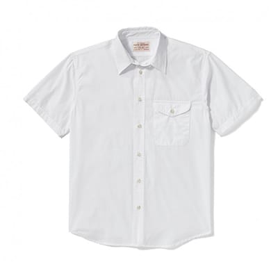 Filson Filson'S S/S Feather Cloth Shirt White XXL FCO-004269 FIL-10807-White-XXL|FIL-10807-White-XXL