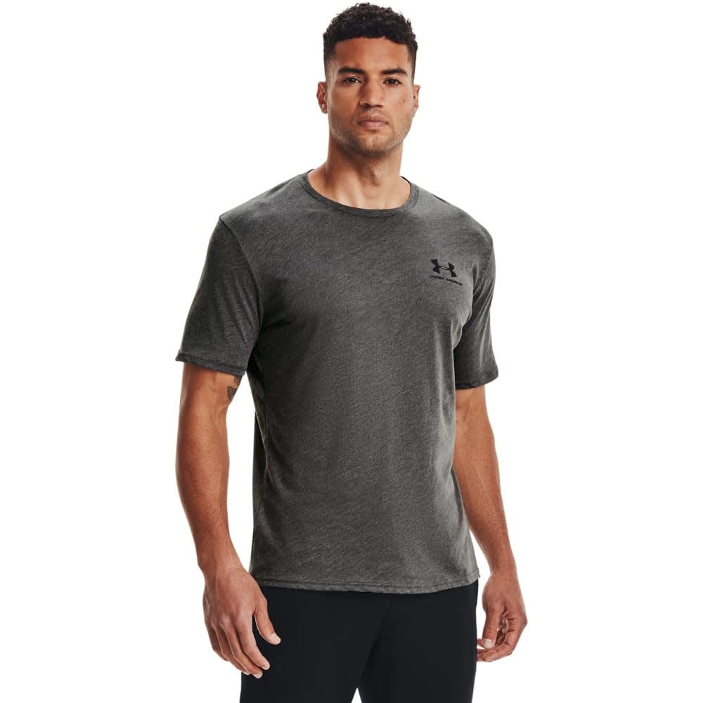 Under Armour Men's Graphic SportStyle Shortsleeve Charcoal Medium Heather/Black Shirt 1326799-01900 - Main Image