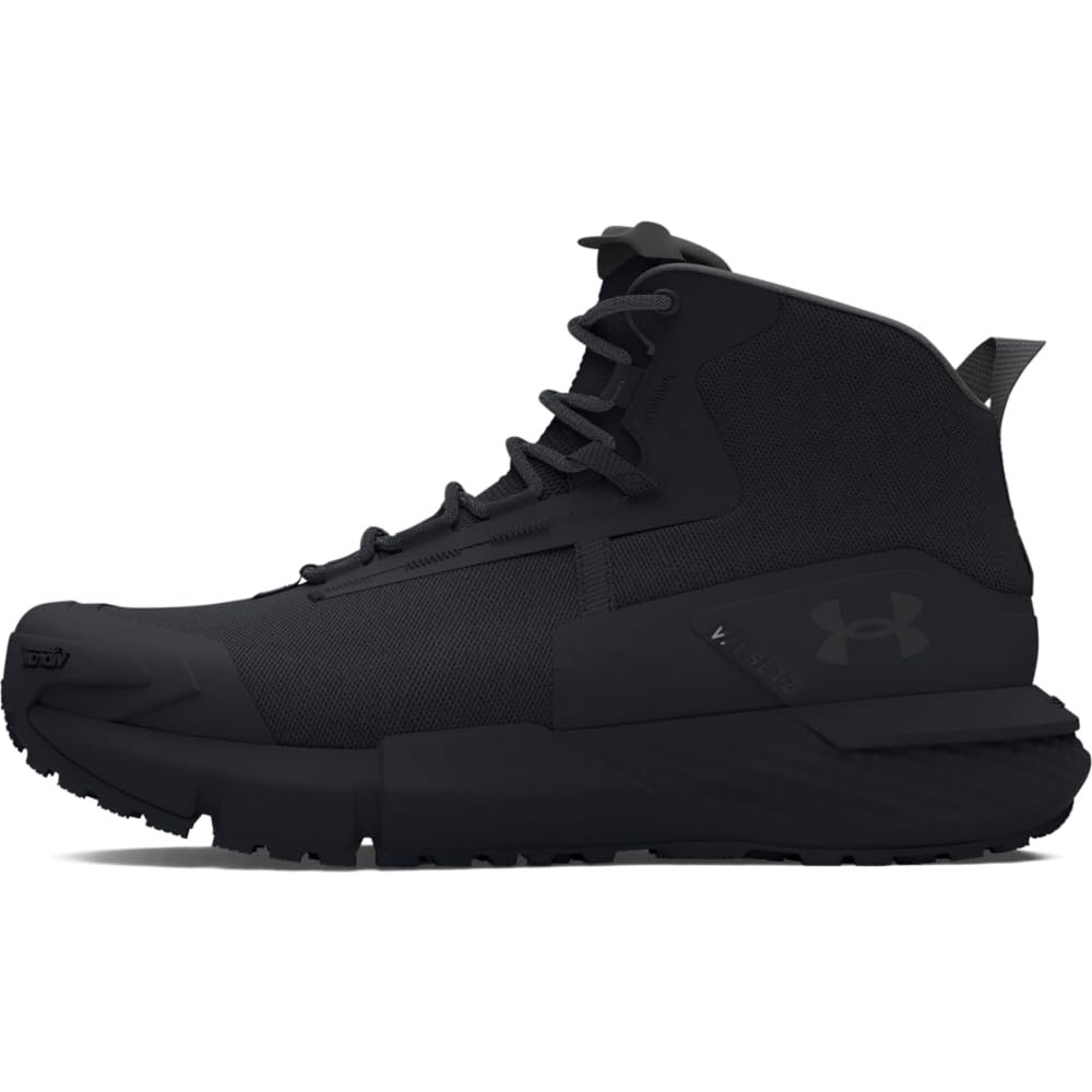 Under Armour Men's Charged Valsetz Mid Military/Tactical Boots Black/Jet Gray 3027382-00100 - Main Image