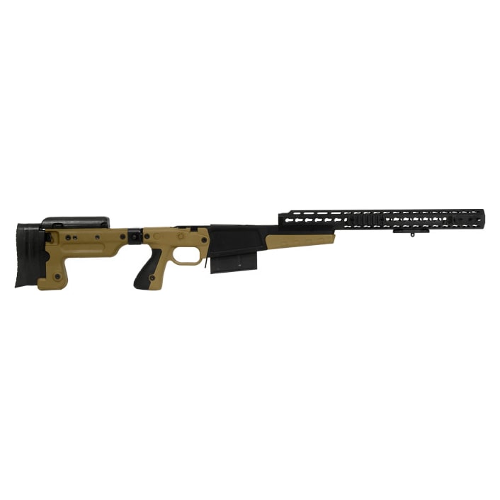 Accuracy International AX Chassis Long Action 338 CIP M700 Dark Earth, Pistol Grip, Folding Stock, 1 25205AIDE