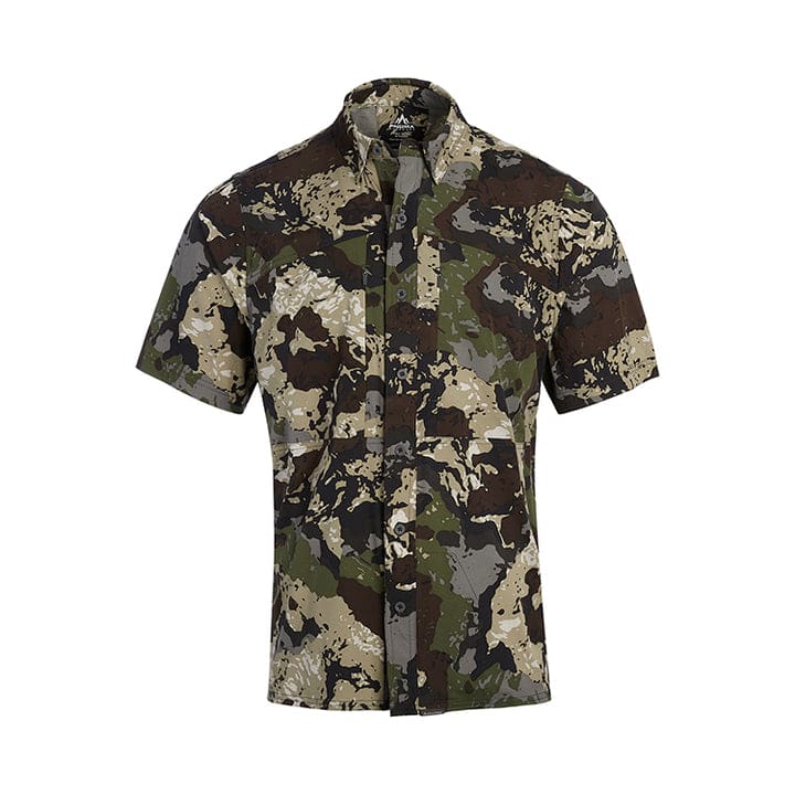 Pnuma Outdoors Shooter Shirt Short Sleeve, Caza Camo 2XL SS-SS-CZ-2XL