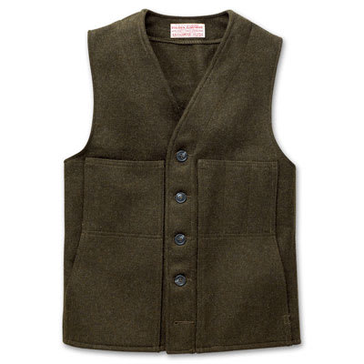Filson 46 Green Mackinaw Wool Vest 10055