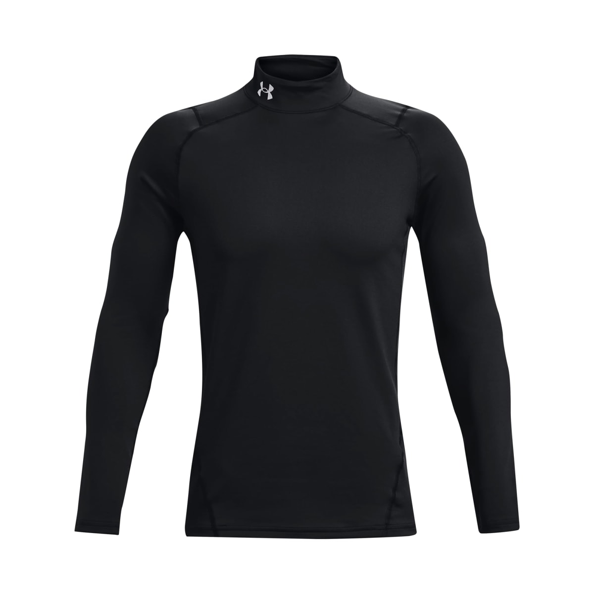 Under Armour Men's Coldgear Longsleeve Black/White Fitted Mock Shirt 1366066-00100 - Main Image