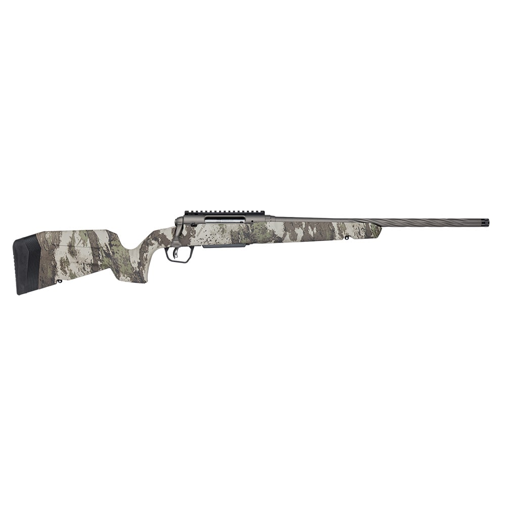 Savage Arms G4 Axis 2 Pro Woodland .350 LEG 1:16" 5/8x24 18" Heavy Sporter Spiral Fluted Bbl Carbon Steel/Synth Gun Metal BRZ Rifle 33217 - Main Image