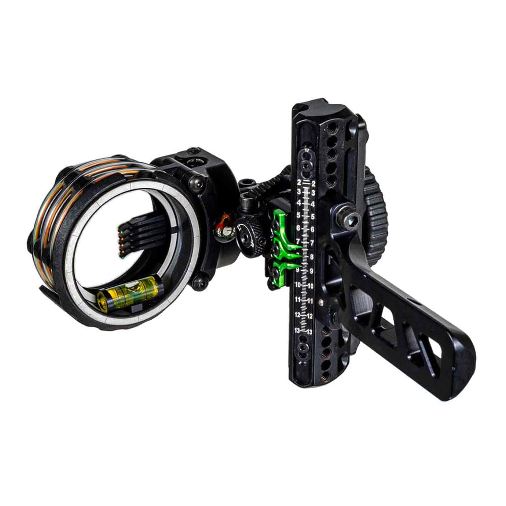 Driver Slider Sight-Mathews Bridge-Lock - w/ AccuStat II Scope - Micro 5 Pins - .010 Fiber - Stealth ADVR-B510-4AB
