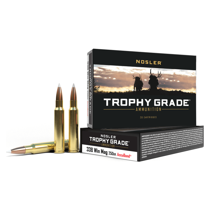 Nosler Trophy Grade TGA - 338 Win Mag 250g AB SP (20ct) Ammunition 60086