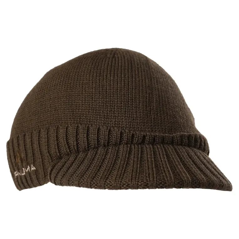 Pnuma Outdoors Merino Wool Visor Beanie, Pine Creek Color P605D