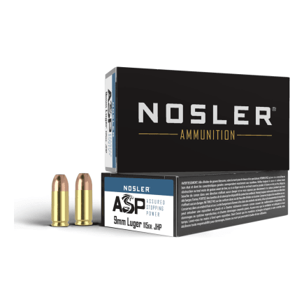Nosler Assured Stopping Power (ASP) Handgun ASP - 9mm 115g HG JHP (50ct) Ammunition 51017