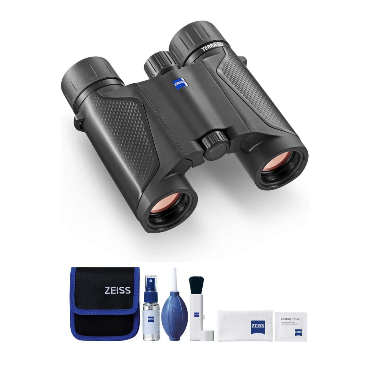 Zeiss Terra ED Pocket 8x25 Black Bino & Lens Cleaning Kit - Main Image