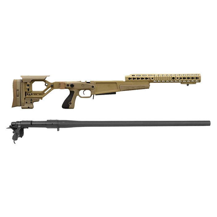 Remington 700P 5R 308 Win with Accuracy International AX Chassis - 13" forend tube Pale Brown
